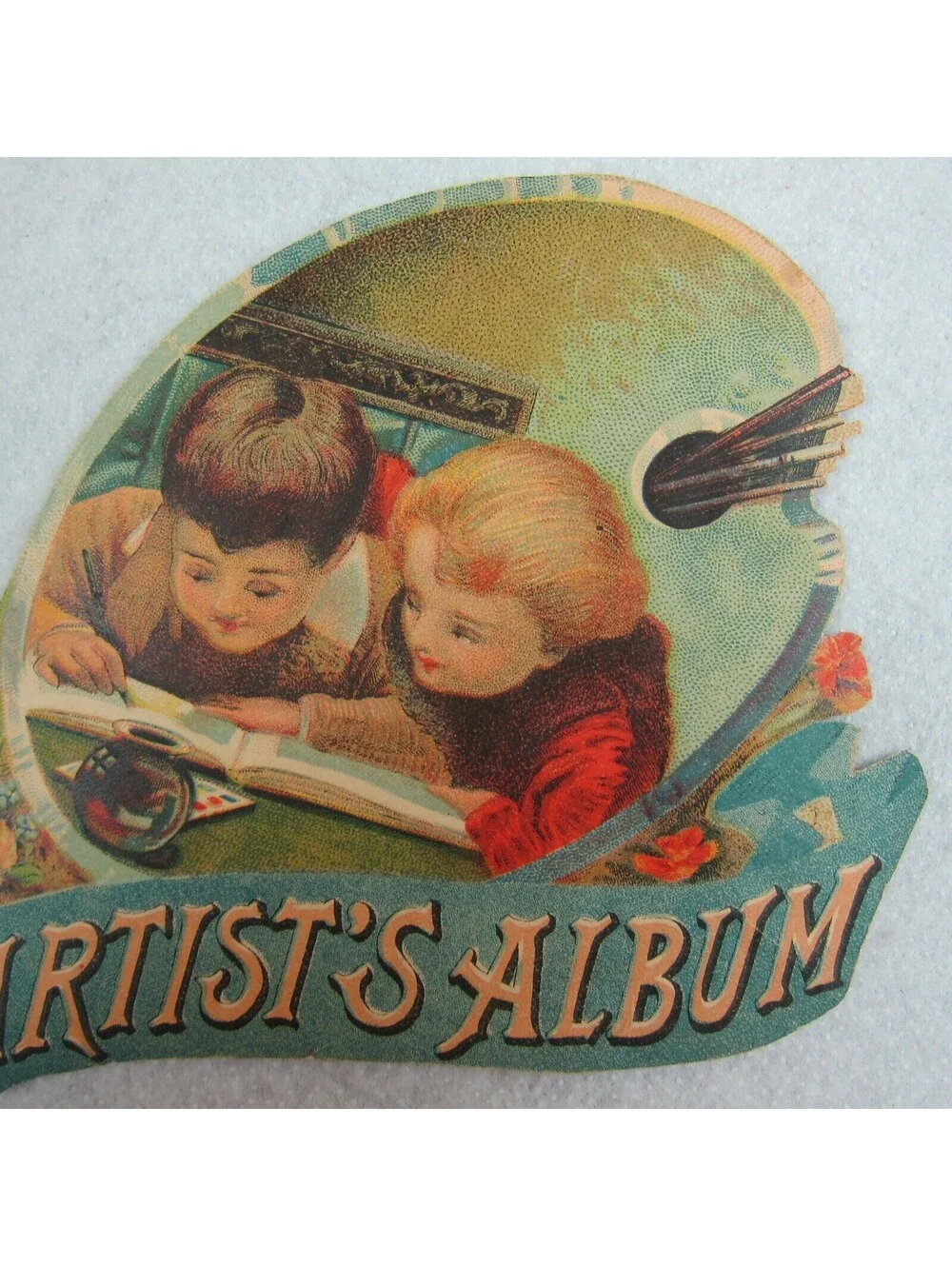 Antique 1888 Victorian Print Artists Album Cut From Warners Safe Cure Medical Ad